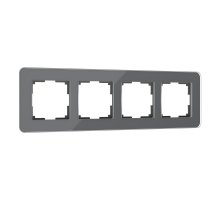 Рамка из стекла на 4 поста Werkel Elite графит 4690389180804 W0042440