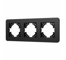 Рамка на 3 поста алюминиевая Arlight FRM-AKIRY-SFAL-3-BK 049741