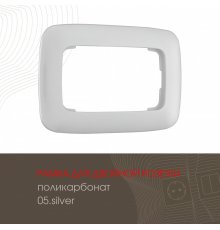 Рамка для двойной розетки Arte Milano 505.05-double.silver