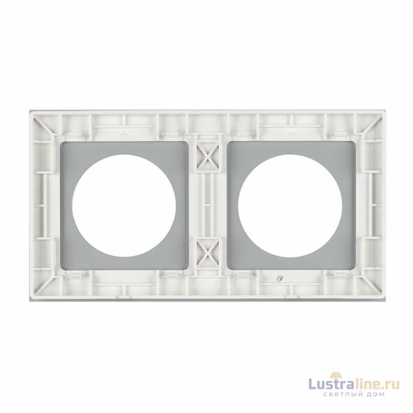 Рамка стеклянная на 2 поста Arlight FRM-GLARE-GC-2-WH 043835