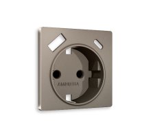 Лицевая панель для розетки с/з со шторками 2USB A+C Ambrella Volt Alfa AP6400