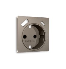 Лицевая панель для розетки с/з со шторками 2USB A+C Ambrella Volt Alfa AP6400