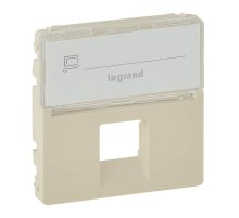 Лицевая панель Legrand Valena Life розетки телефонной RJ-11/Ethernet RJ-45 слоновая кость 755471