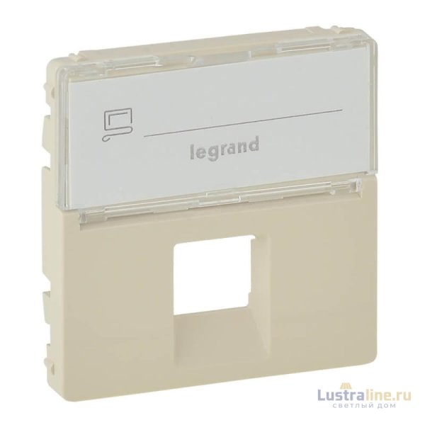 Лицевая панель Legrand Valena Life розетки телефонной RJ-11/Ethernet RJ-45 слоновая кость 755471