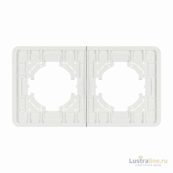 Рамка на 2 поста стеклянная Arlight FRM-OMALI-GS-2-WH 049692
