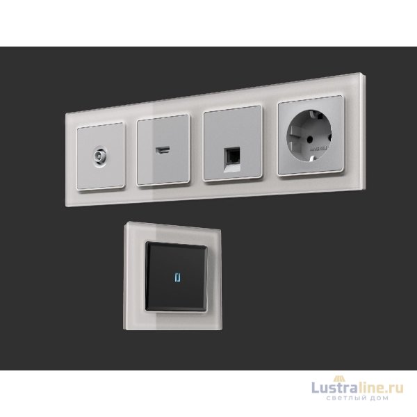 Рамка двухместная Ambrella Volt Platos AF330402