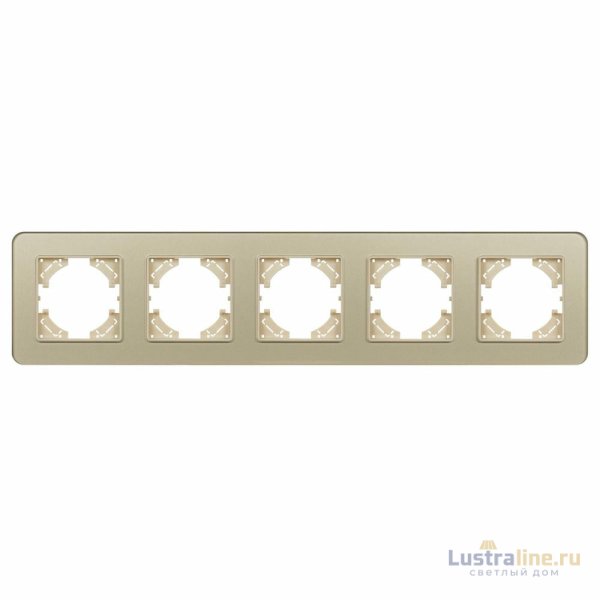 Рамка на 5 постов стеклянная Arlight FRM-OMALI-GS-5-GD 049707
