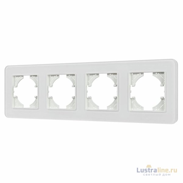 Рамка на 4 поста стеклянная Arlight FRM-OMALI-GS-4-WH 049700