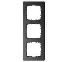 Рамка Jasmart G-Flex 3-постовая черный матовый (soft touch) поликарбонат G1103PB