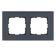 Рамка 2-постовая, стекло Маренго Jasmart G-Glass G1002GC