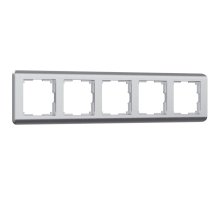 Рамка на 5 постов Werkel Stream серебряный W0052106 4690389172755