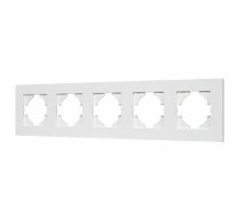 Рамка на 5 постов пластиковая Arlight FRM-PERIO-PL-5-WH 049762