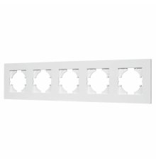 Рамка на 5 постов пластиковая Arlight FRM-PERIO-PL-5-WH 049762