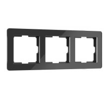Рамка на 3 поста Werkel Acrylic черный 4690389184888 W0032708