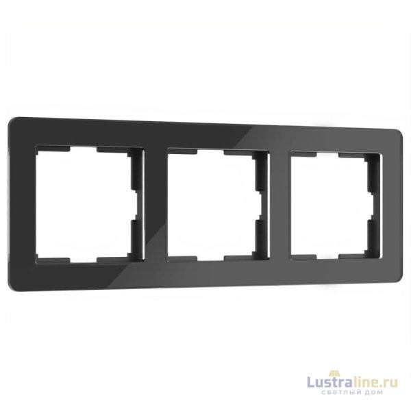 Рамка на 3 поста Werkel Acrylic черный 4690389184888 W0032708