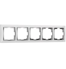 Рамка на 5 постов Werkel Snabb белый/хром W0051901 4690389160943
