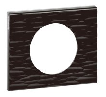 Рамка 1-постовая Legrand Celiane Corian чёрный рельеф 069021