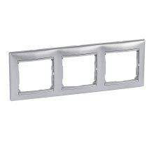 Рамка 3-постовая Legrand Valena алюминий 770153