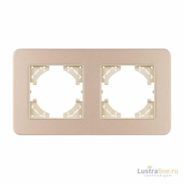 Рамка на 2 поста алюминиевая Arlight FRM-AKIRY-SFAL-2-GD 049739