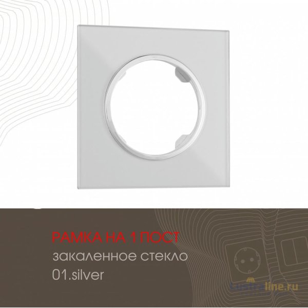 Рамка одноместная Arte Milano 502.01-1.silver