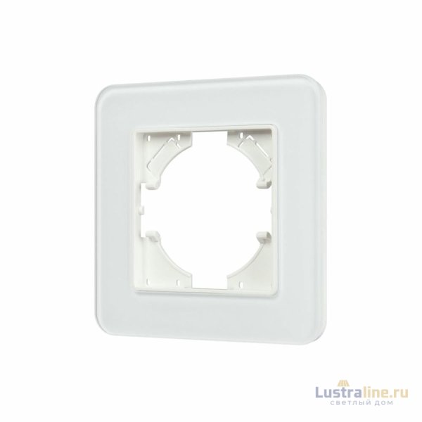 Рамка стеклянная на 1 пост Arlight FRM-OMALI-SFGS-1-WH 049675