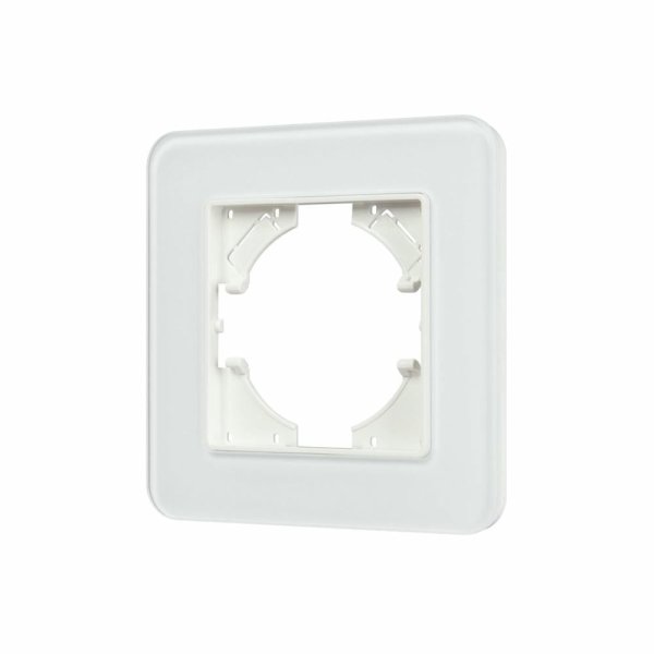 Рамка стеклянная на 1 пост Arlight FRM-OMALI-SFGS-1-WH 049675