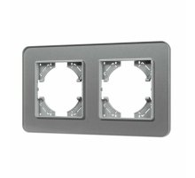 Рамка на 2 поста стеклянная Arlight FRM-OMALI-SFGS-2-GR 049710