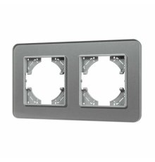 Рамка на 2 поста стеклянная Arlight FRM-OMALI-SFGS-2-GR 049710