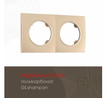Рамка двухместная Arte Milano 502.04-2.shampan