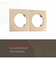 Рамка двухместная Arte Milano 502.04-2.shampan