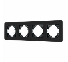 Рамка на 4 поста стеклянная Arlight FRM-OMALI-SFGS-4-BK 049717