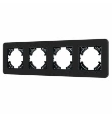 Рамка на 4 поста стеклянная Arlight FRM-OMALI-SFGS-4-BK 049717