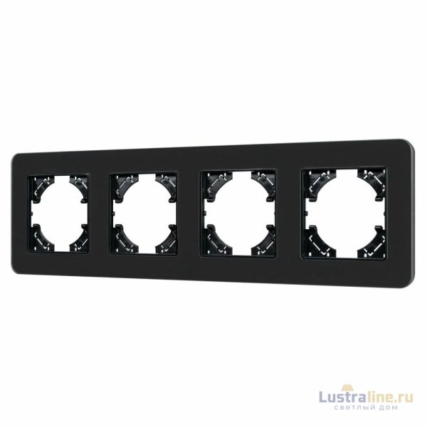 Рамка на 4 поста стеклянная Arlight FRM-OMALI-SFGS-4-BK 049717