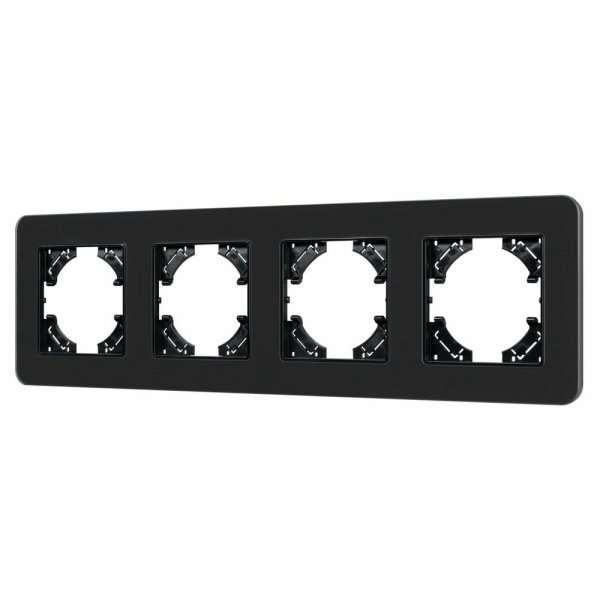 Рамка на 4 поста стеклянная Arlight FRM-OMALI-SFGS-4-BK 049717