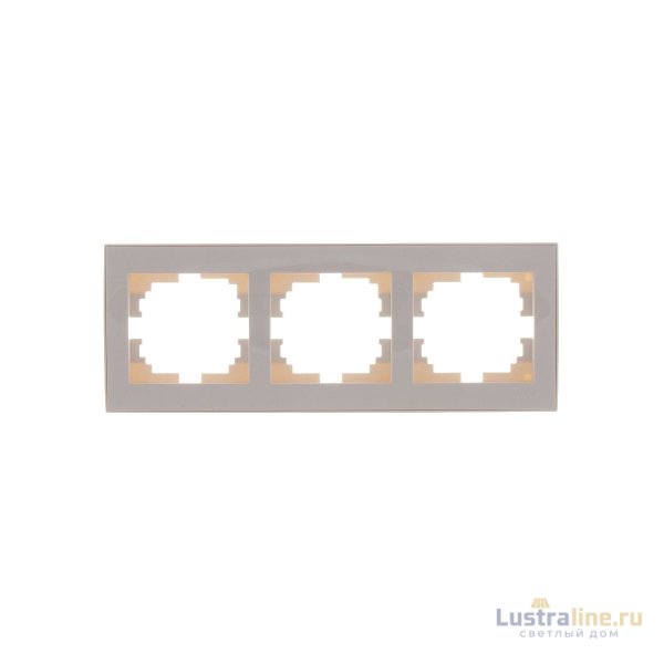 Рамка 3-местная горизонтальная Lezard Rain 703-0303-148