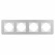 Рамка на 4 поста алюминиевая Arlight FRM-AKIRY-AL-4-SR 049731