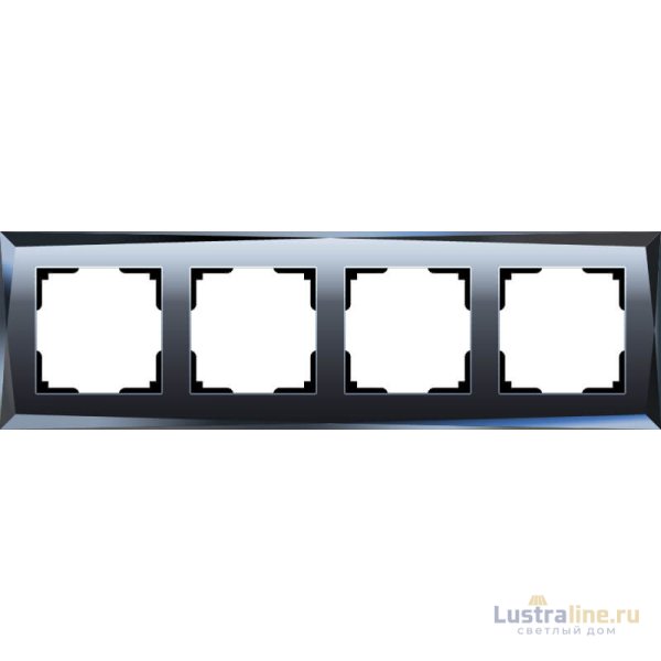 Рамка на 4 поста Werkel Diamant черный W0041208 4690389158841