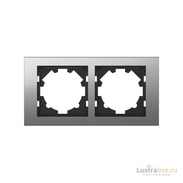 Рамка двухместная ELBI Zena Platin 500-073600-226