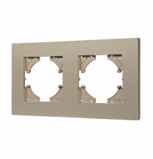 Рамка на 2 поста пластиковая Arlight FRM-PERIO-PL-2-GD 049753