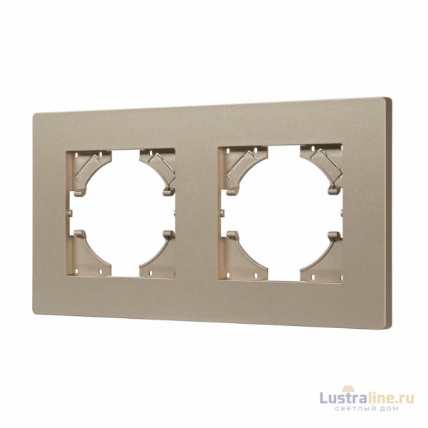 Рамка на 2 поста пластиковая Arlight FRM-PERIO-PL-2-GD 049753