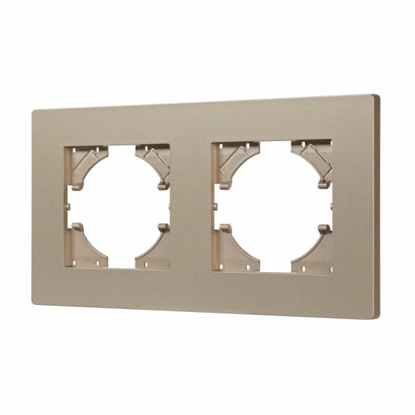 Рамка на 2 поста пластиковая Arlight FRM-PERIO-PL-2-GD 049753