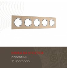 Рамка пятиместная Arte Milano 502.11-5.shampan