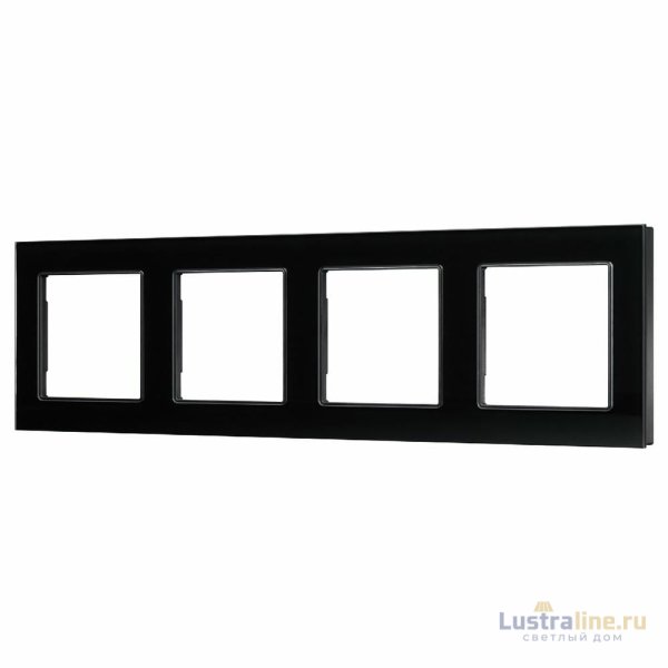Рамка четырехместная Arlight FRM-GLARE-GS-4-BK 043803