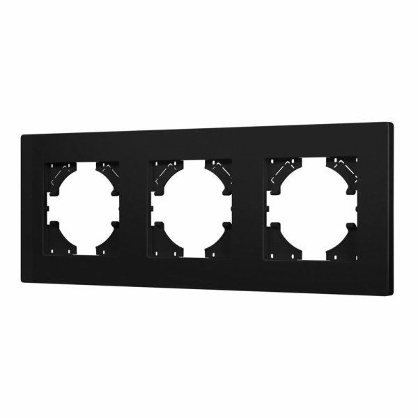 Рамка на 3 поста пластиковая Arlight FRM-PERIO-PL-3-BK 049755
