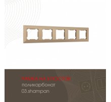 Рамка пятиместная Arte Milano 503.03-5.shampan