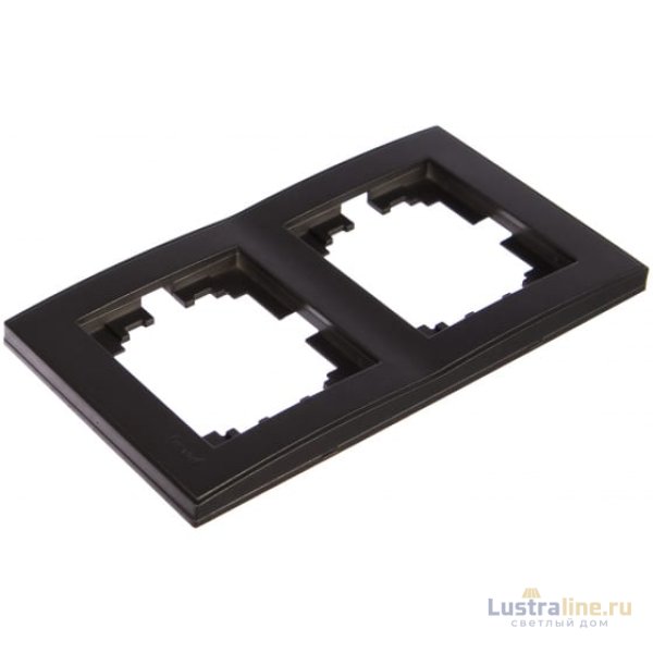 Рамка 2-местная вертикальная Lezard Rain 703-4141-152