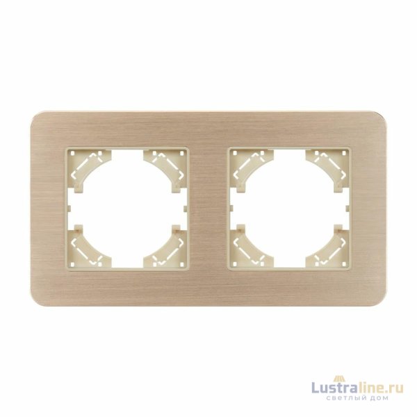 Рамка на 2 поста алюминиевая Arlight FRM-AKIRY-AL-2-GD 049726