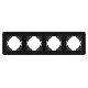 Рамка на 4 поста стеклянная Arlight FRM-OMALI-SFGS-4-BK 049717