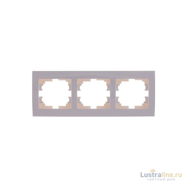 Рамка 3-местная горизонтальная Lezard Rain 703-0202-148