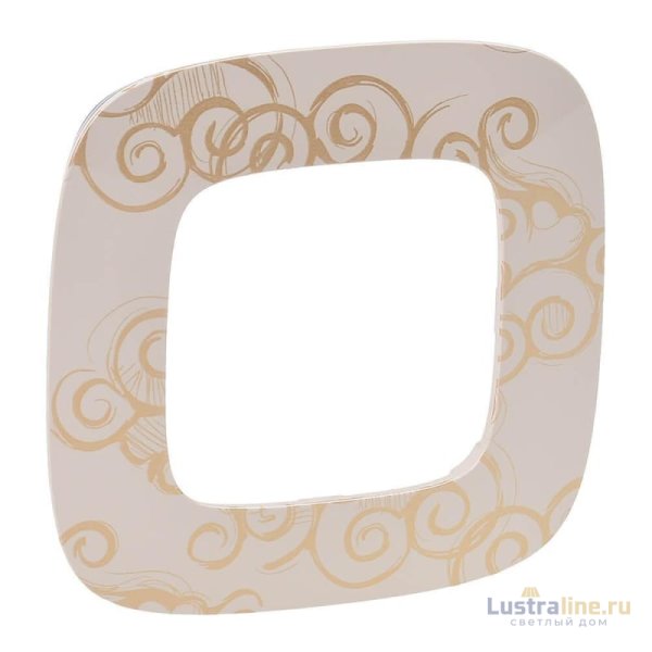 Рамка 1-постовая Legrand Valena Allure Нарцисс золото 754351